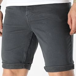 Top 10 👏 Short Jean Slow 116-03 Gris Anthracite de American People 🥰