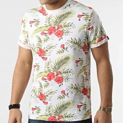 Meilleur prix 🎉 Tee 👕 Shirt Floral Thom Blanc Rouge de American People 👏