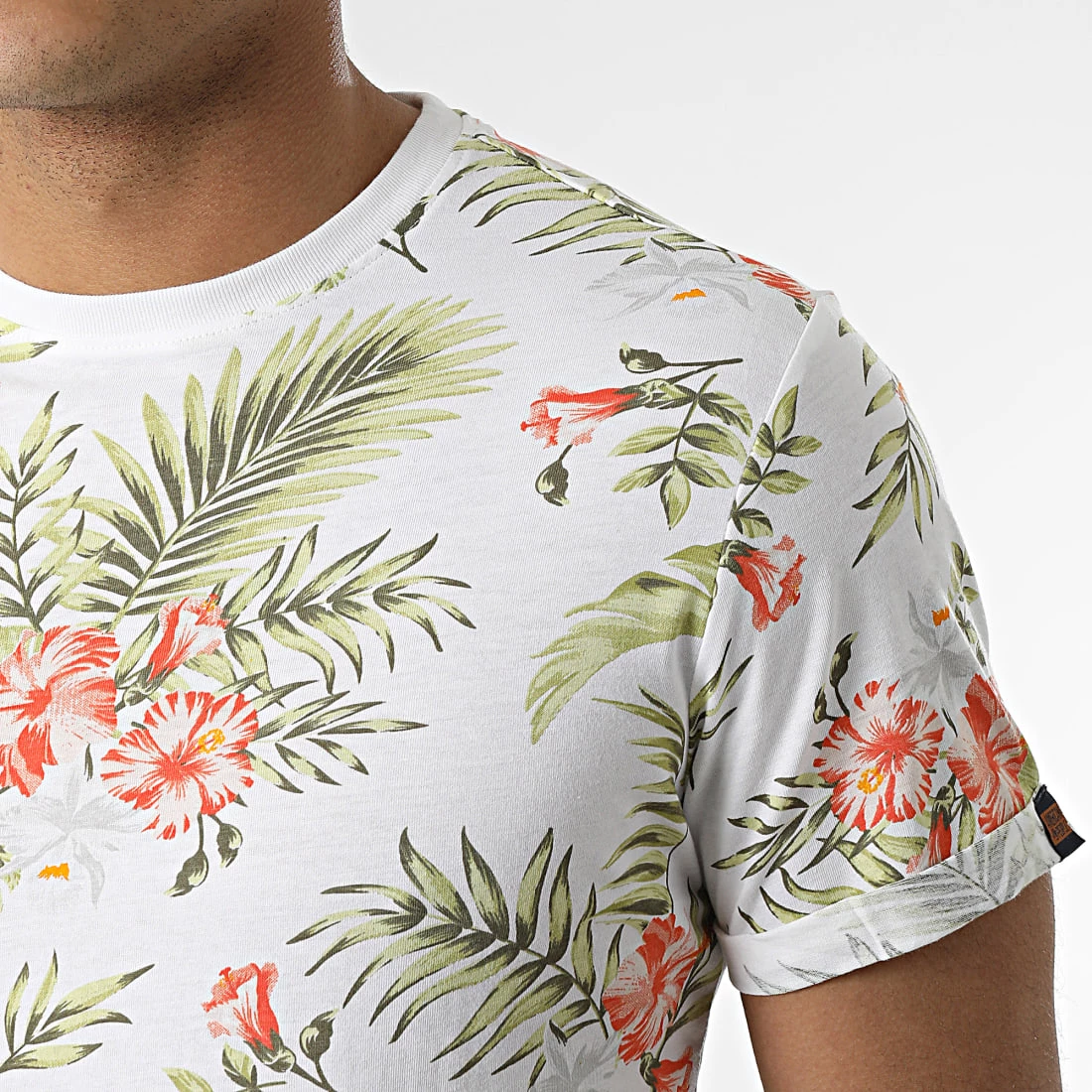 Vente flash ⌛ Tee 👚 Shirt Floral Thom Blanc Orange de American People 👏 – Image 2