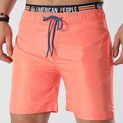 Meilleure vente ⌛ Short De Bain Bruce Orange de American People 🎉