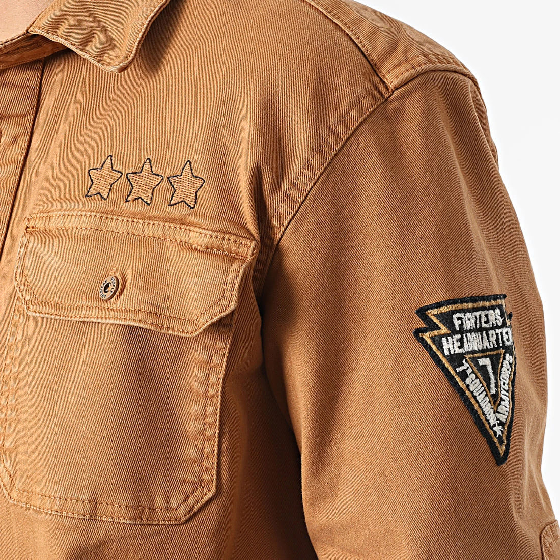 De gros 🔥 Surchemise Manches Longues Capeya 104-08 Camel de American People 😀 – Image 2