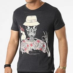 Budget 👍 Tee 👚 Shirt Modesto Gris Anthracite Chiné de La Maison Blaggio 🛒