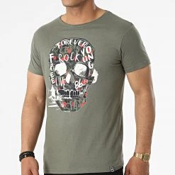 Tout neuf 🧨 Tee 👚 Shirt Mercury Vert Kaki de La Maison Blaggio 🔔