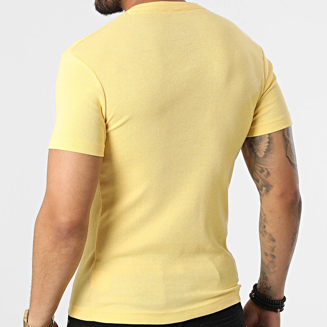 Vente flash 🧨 Tee 👚 Shirt Col Tunisien Theo Jaune de La Maison Blaggio 🥰 – Image 4