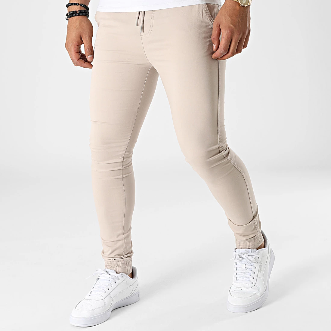 Sortie 🔥 Jogger Pant Skinny Tonya Beige de La Maison Blaggio 👏