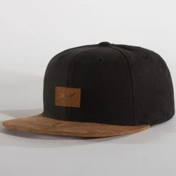 Meilleure affaire 🔥 Casquette Snapback Suéde Noir Marron de Reell 👖 Jeans 🧨