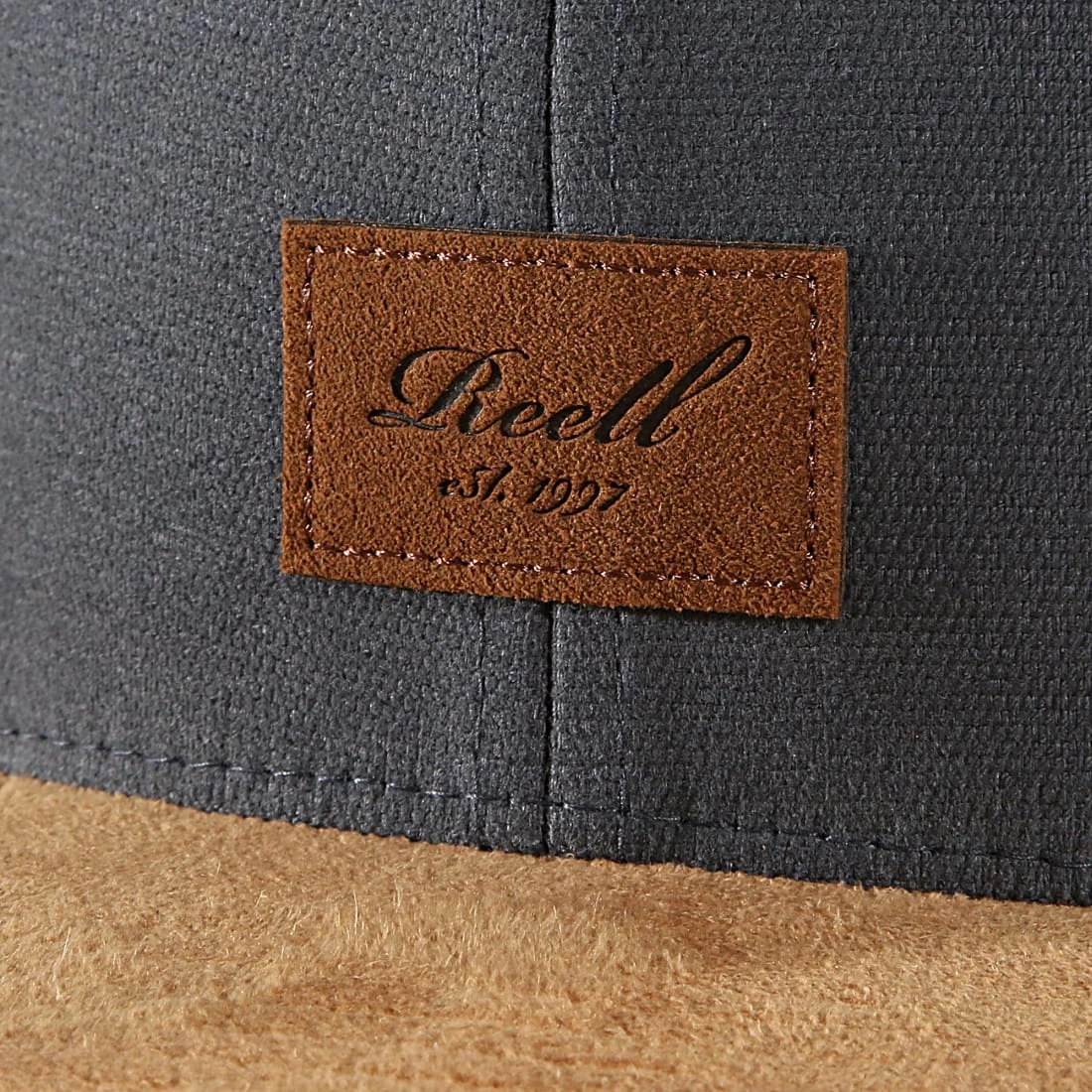 Promo 🎁 Casquette Snapback Suède Gris Anthracite Camel de Reell 👖 Jeans 👏 – Image 2