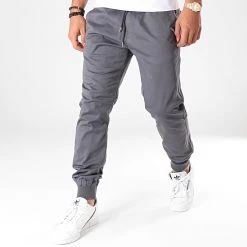 Grosses soldes 👍 Jogger Pant Reflex Rib Gris Anthracite de Reell 👖 Jeans 👏