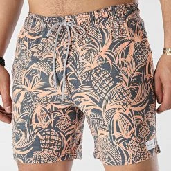 Meilleure affaire 😉 Short De Bain Party Pack Volley CBOSY9 Gris Anthracite Chiné Orange Floral de Rip Curl ⭐