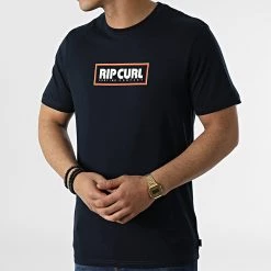 Meilleur prix 🛒 Tee 👚 Shirt Big Mumma Icon CTEUG9 Bleu Marine de Rip Curl ⭐