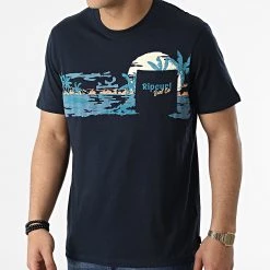 De gros 👍 Tee 👚 Shirt A Poche Poitrine Busy Session CTEVC5 Bleu Marine de Rip Curl ⌛