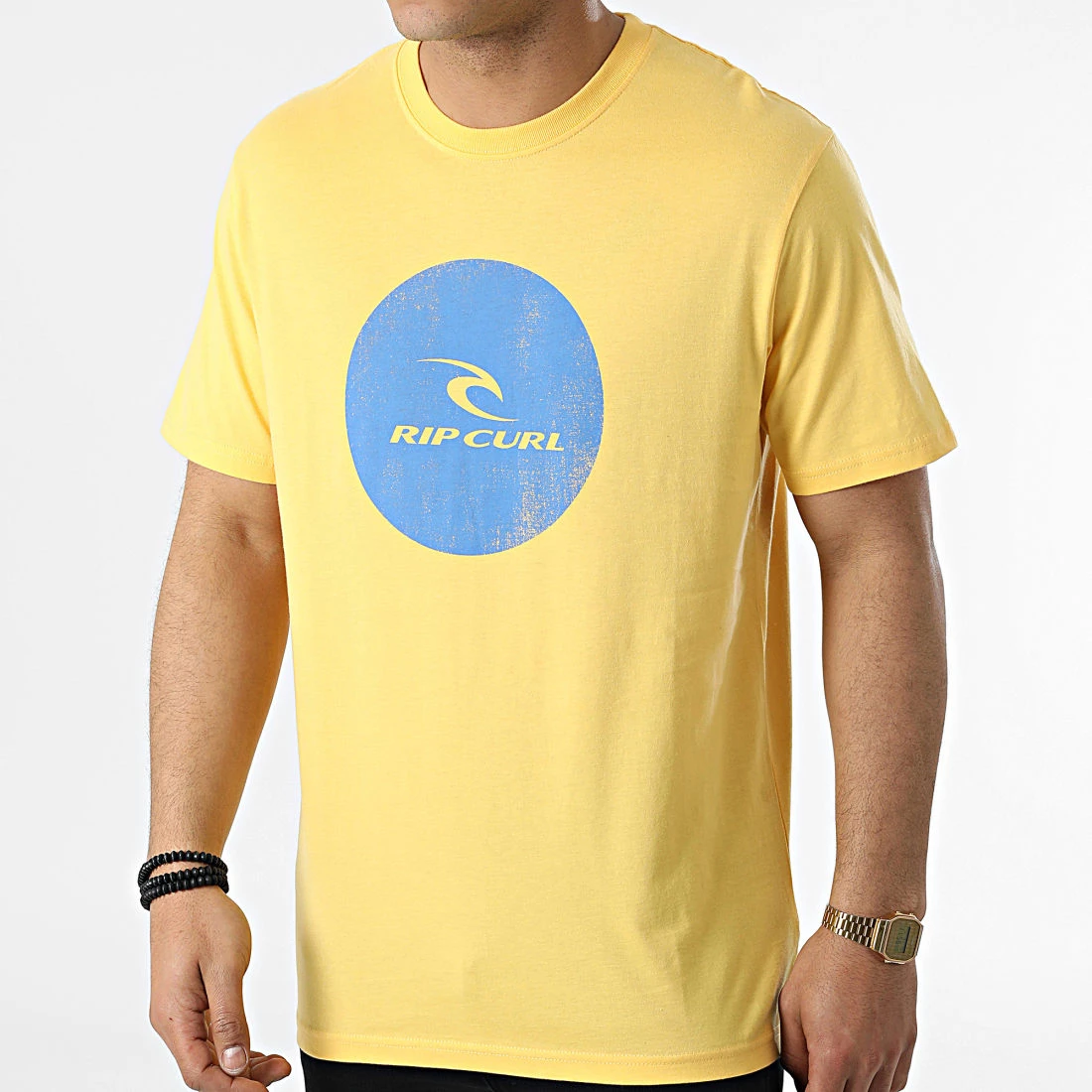 Remise ✨ Tee 👕 Shirt Corp Icon CTEXB9 Jaune de Rip Curl 🎁