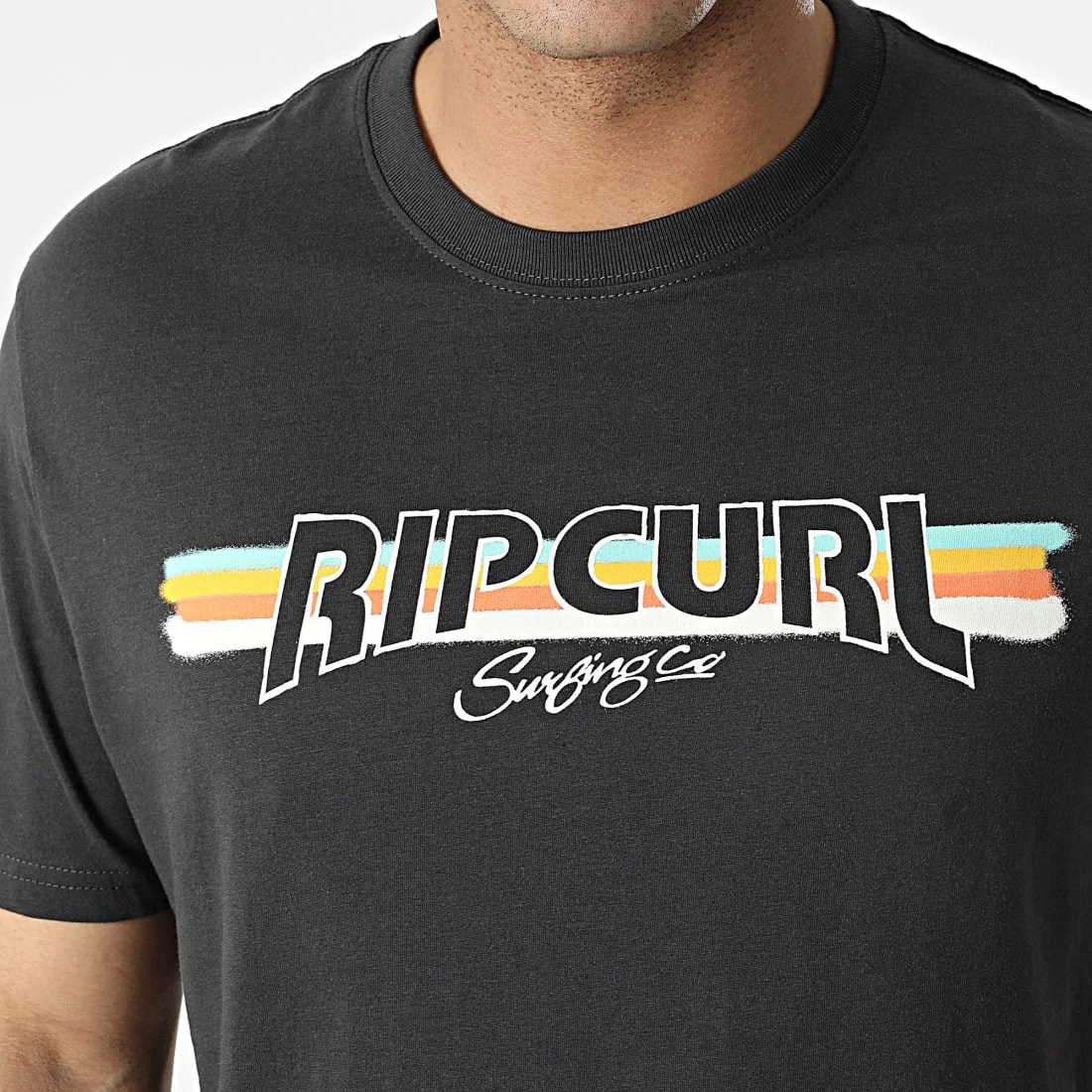 Bon marché ❤️ Tee 👕 Shirt Surf Revival Yeh Mumma CTEXP9 Noir de Rip Curl 👏 – Image 2