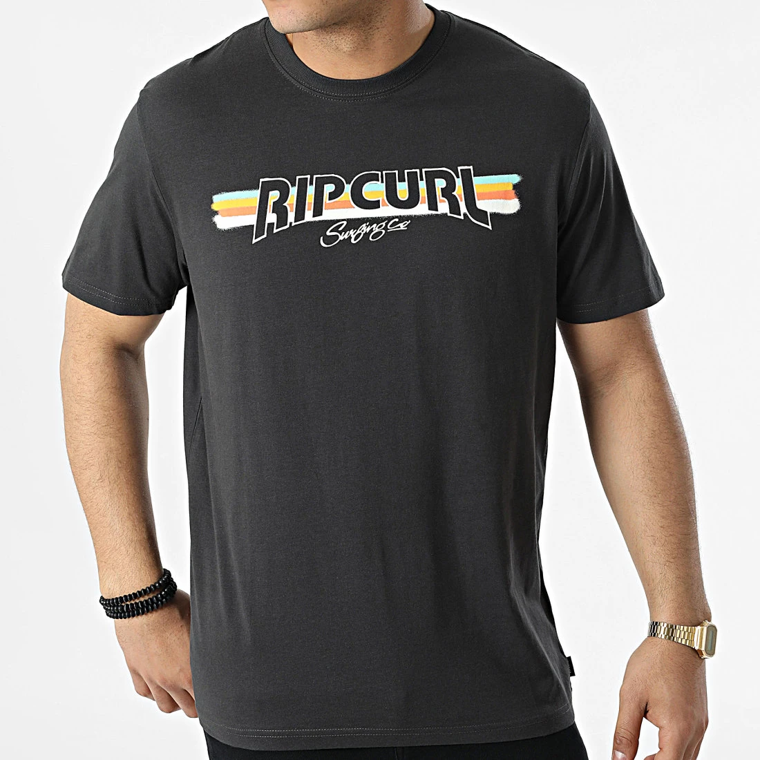 Bon marché ❤️ Tee 👕 Shirt Surf Revival Yeh Mumma CTEXP9 Noir de Rip Curl 👏 – Image 3