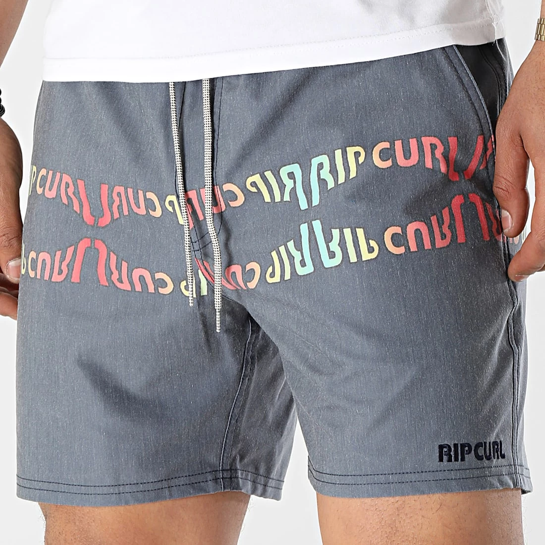 Meilleur prix 🌟 Short Jogging Surf Revival Inverted Volley CBOTF9 Bleu Marine Chiné de Rip Curl ✔️