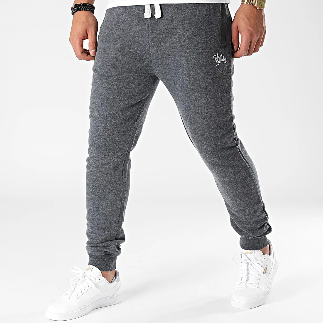 Vente flash 💯 Pantalon Jogging Peckham Bleu Marine Chiné de Tokyo Laundry 🔥