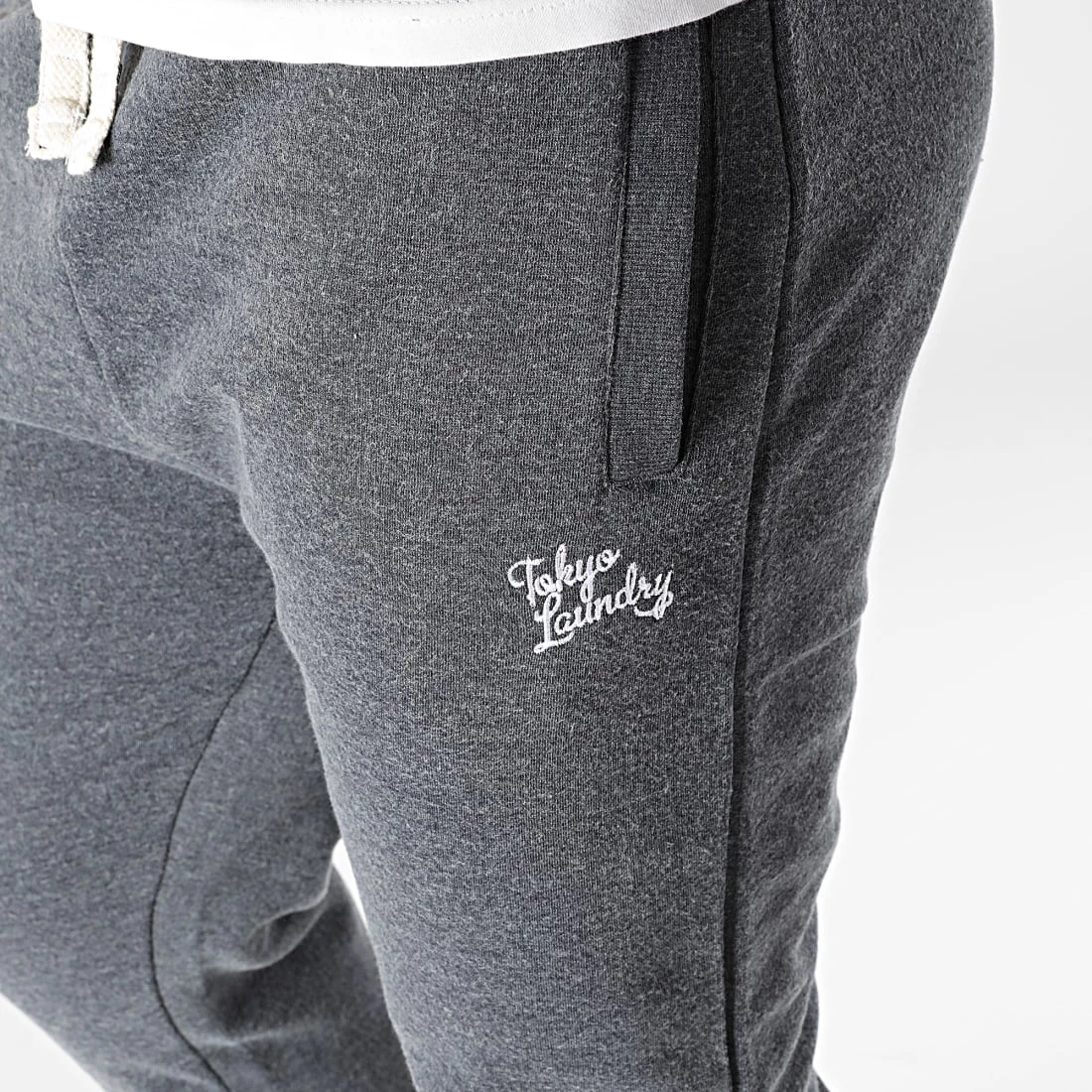 Vente flash 💯 Pantalon Jogging Peckham Bleu Marine Chiné de Tokyo Laundry 🔥 – Image 2