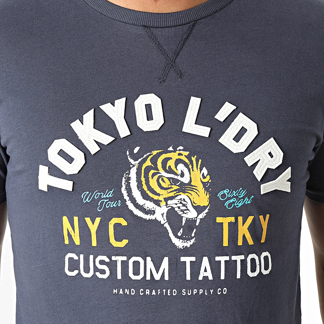 Coupon 🔔 Tee 👚 Shirt Tattoo Tiger Bleu Marine de Tokyo Laundry 🛒 – Image 2