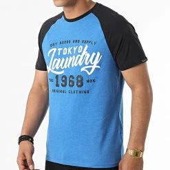 Le moins cher 🔔 Tee 👕 Shirt Raggo Bleu Chiné Noir de Tokyo Laundry 🤩