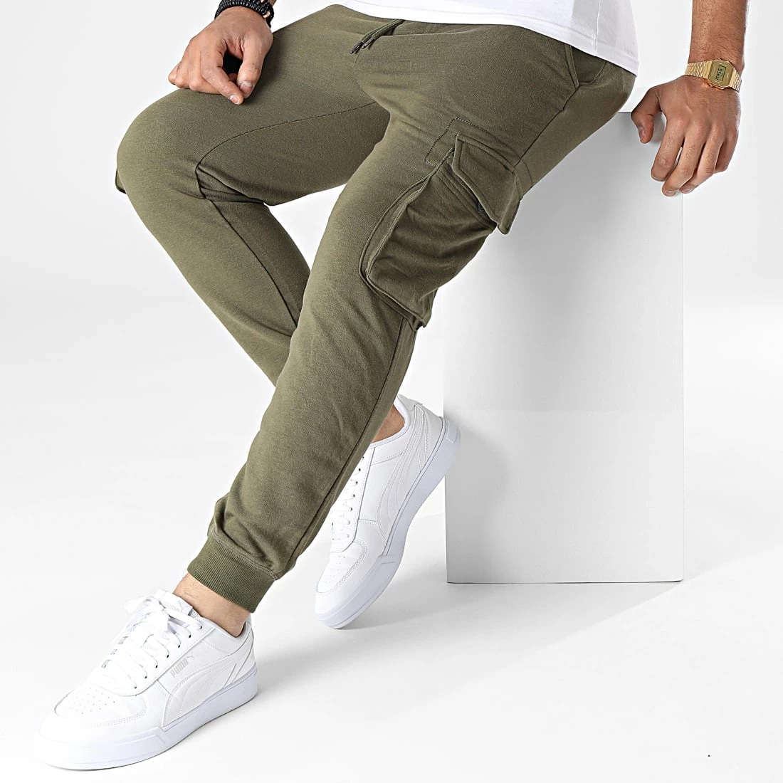 Meilleure affaire 💯 Pantalon Cargo Frankie Vert Kaki de Tokyo Laundry 👏 – Image 3