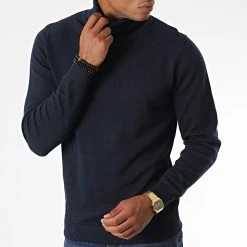 Offres 🔔 Pull Col Roulé Range Bleu Marine de Tokyo Laundry 🤩