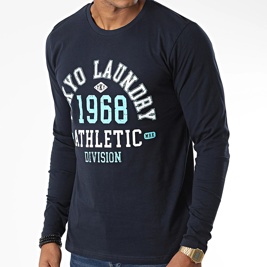 Acheter 🌟 Tee 👚 Shirt Manches Longues Abloom Bleu Marine de Tokyo Laundry 😍