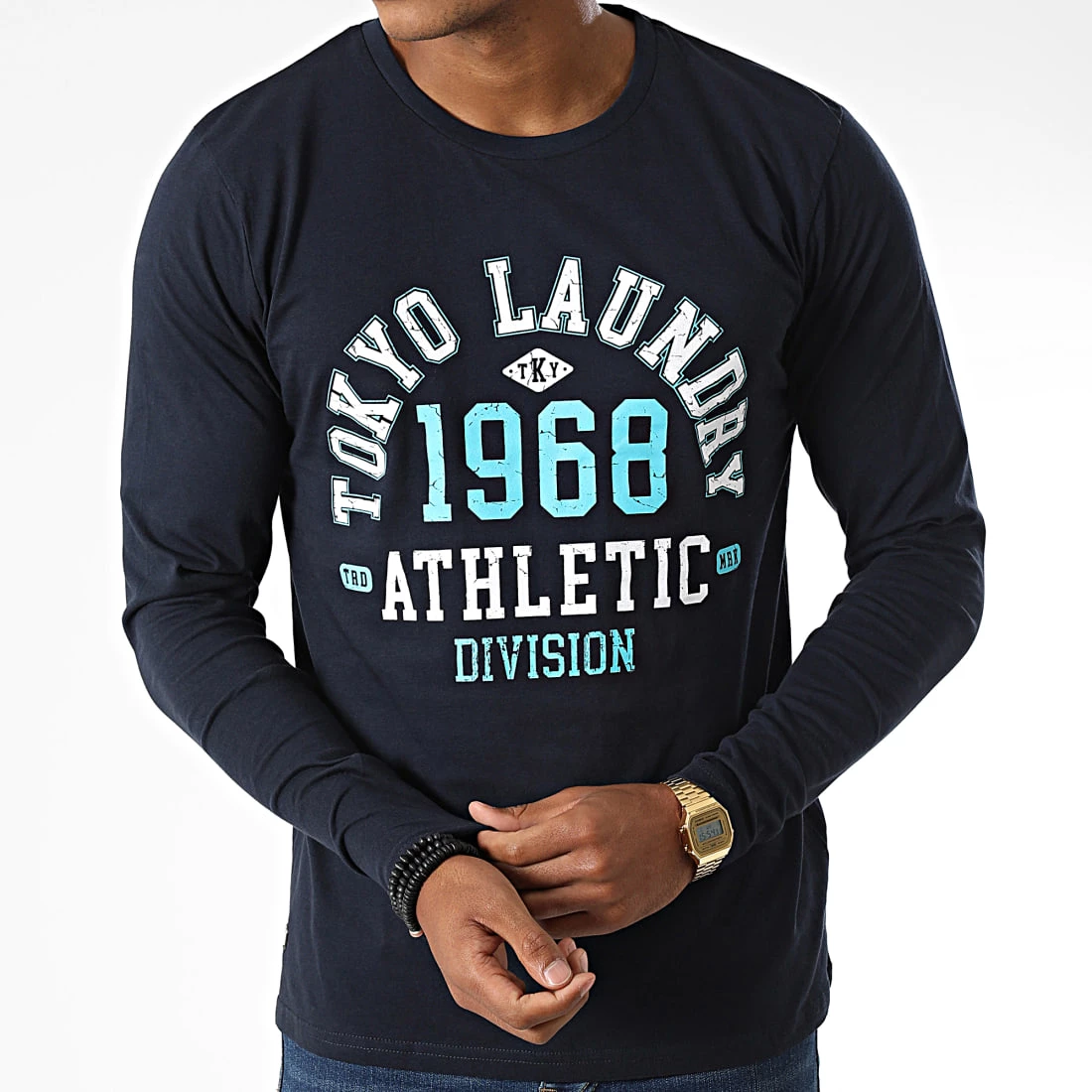 Acheter 🌟 Tee 👚 Shirt Manches Longues Abloom Bleu Marine de Tokyo Laundry 😍 – Image 3