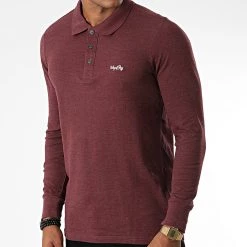 Sortie ✨ Polo Manches Longues Kalenza Bordeaux Chiné de Tokyo Laundry 🤩