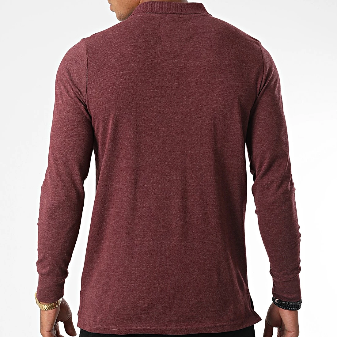 Sortie ✨ Polo Manches Longues Kalenza Bordeaux Chiné de Tokyo Laundry 🤩 – Image 4