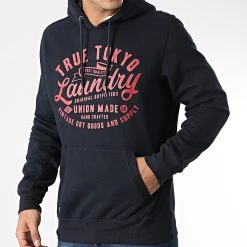 Offres ❤️ Sweat Capuche Sword Bleu Marine de Tokyo Laundry 🌟
