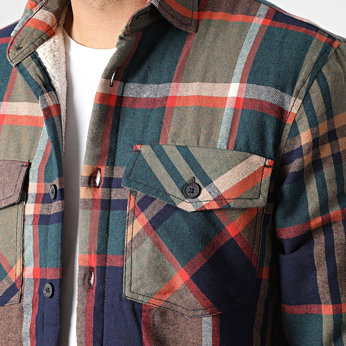 Top 10 🛒 Surchemise A Carreaux Pokhara Vert Kaki Vert Bleu Marine de Tokyo Laundry ❤️ – Image 2